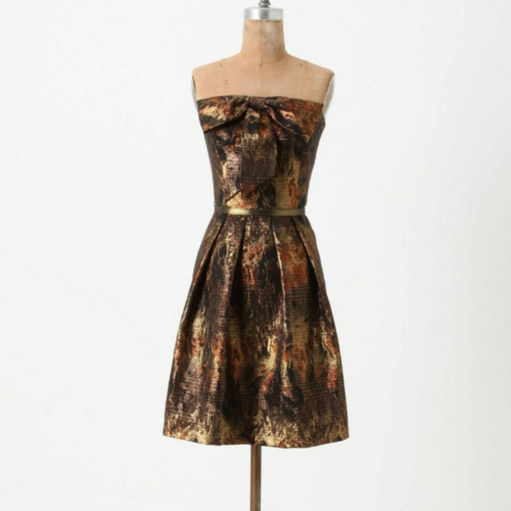 Anthropologie Samhain Dress Strapless Party Evening Cocktail By Eva Franco